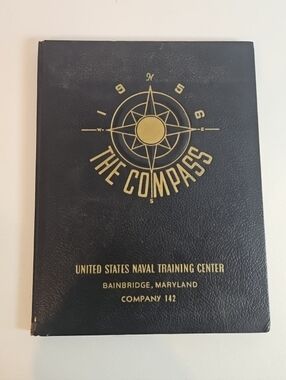 1956 Compass Yearbook U.S. Naval Training Center Navy Bainbridge MD Company 142
